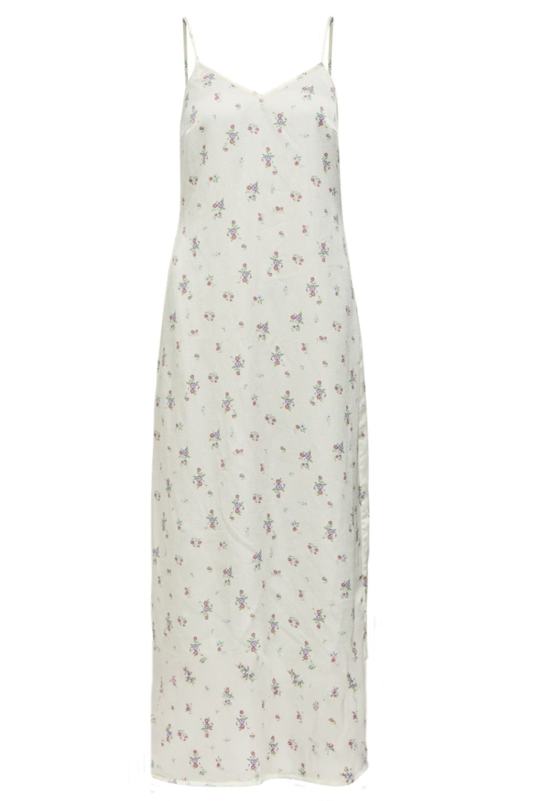 Object - Objanna Reg. Maxi Slip Dress - 5145939 Cloud Dancer Flowers
