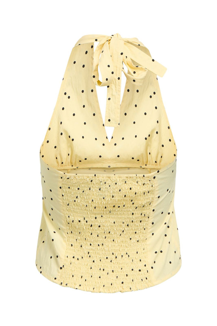 Object - Objasta Re Halterneck Top - 5096462 Sunlight Black Dots