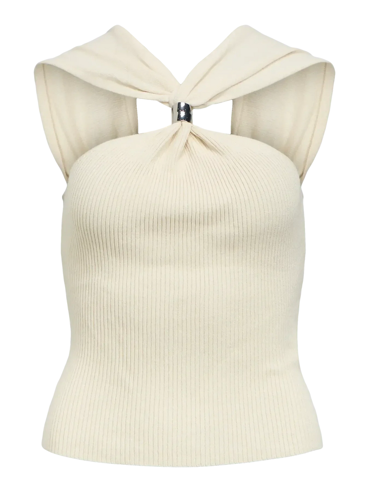 Object - Objcallie S/L Sli Knit Top 144 - 4989112 Birch Toppe 