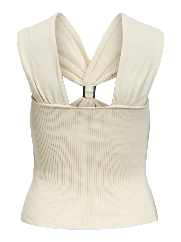 Object - Objcallie S/L Sli Knit Top 144 - 4989112 Birch Toppe 