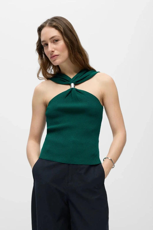 Object - Objcallie S/L Sli Knit Top 144 - 5002090 Botanical Garden Toppe 