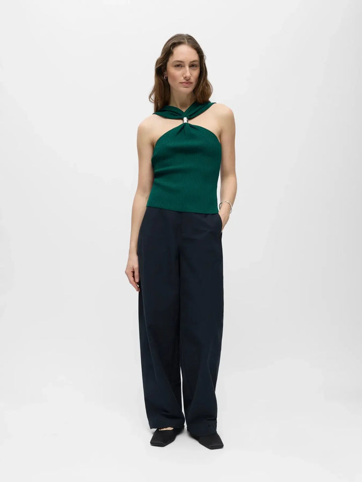 Object - Objcallie S/L Sli Knit Top 144 - 5002090 Botanical Garden Toppe 