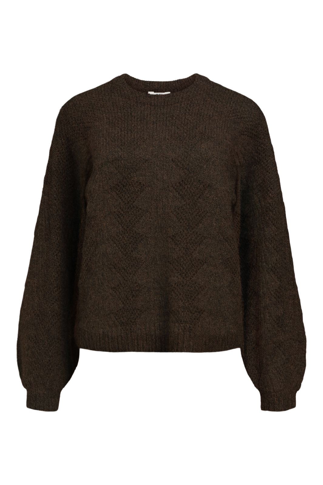 Object - Objflora Re L/S Knit Pullover - 4897377 Seal Brown