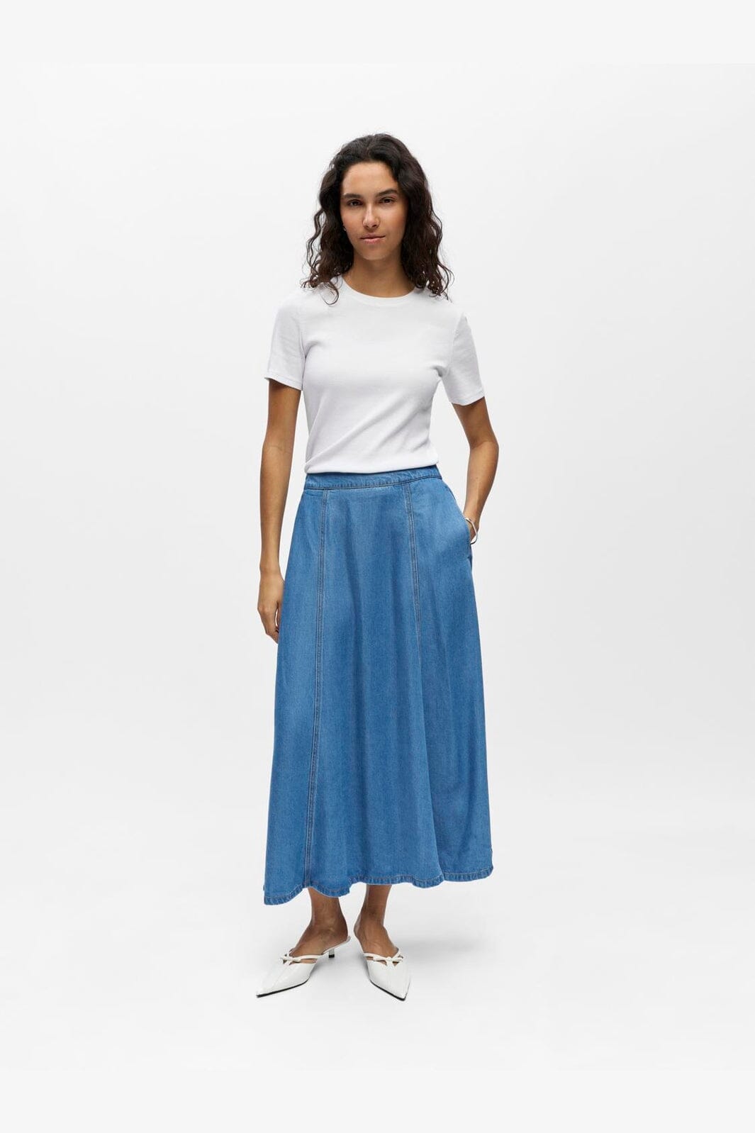 Object - Objframe Denim Skirt - 5055072 Light Blue Denim