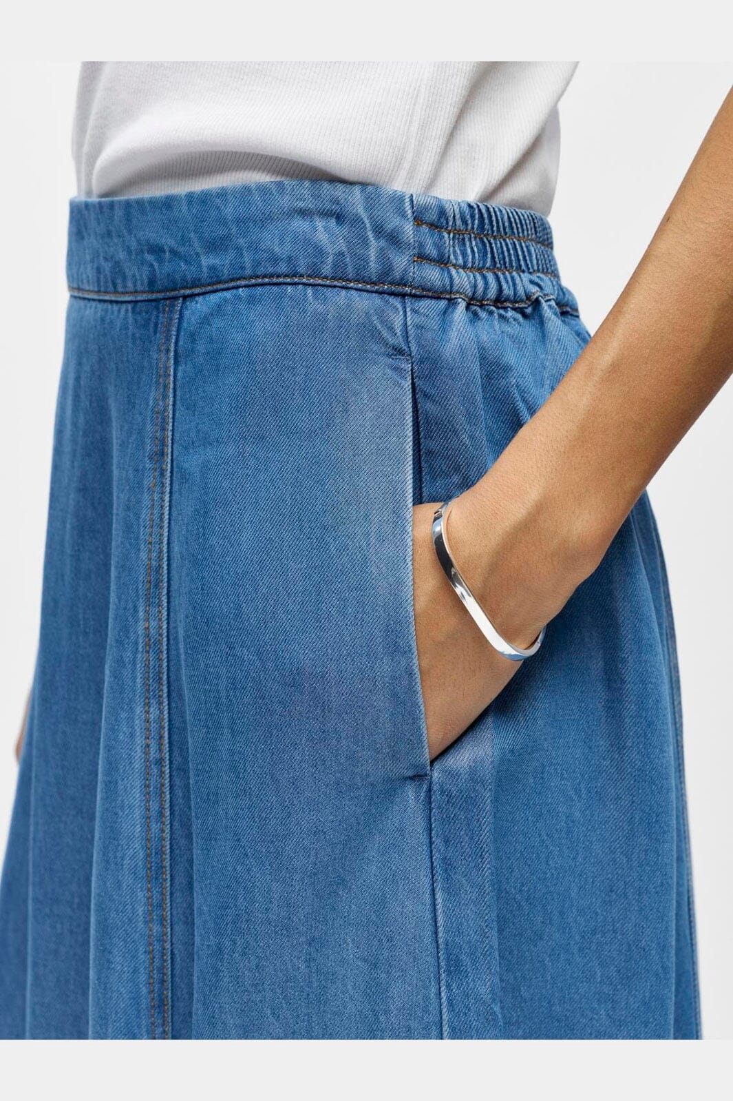 Object - Objframe Denim Skirt - 5055072 Light Blue Denim