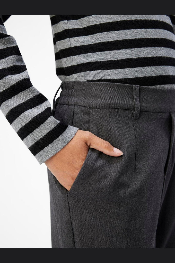Object - Objlisa Slim Pant - 4637386 Medium Grey Melange