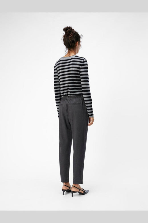 Object - Objlisa Slim Pant - 4637386 Medium Grey Melange