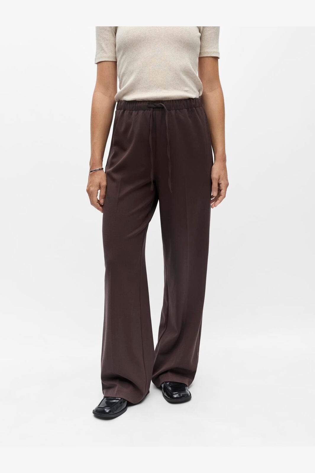 Object - Objlisa Tie Wide Pant - 5191829 Seal Brown