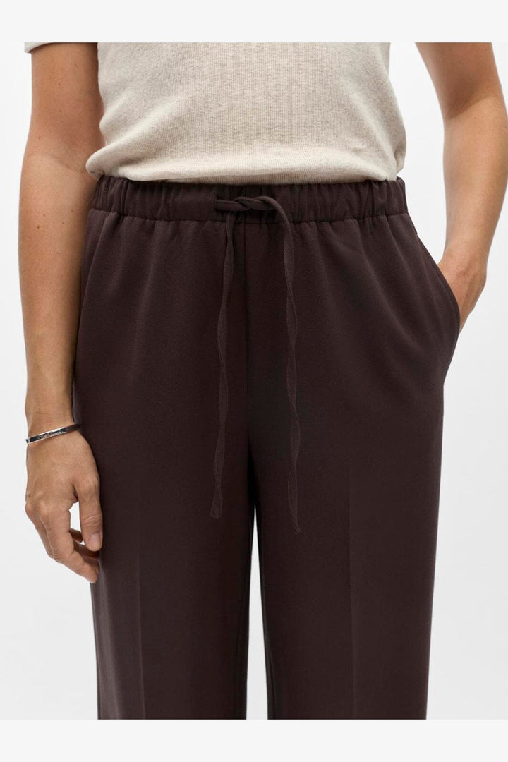 Object - Objlisa Tie Wide Pant - 5191829 Seal Brown