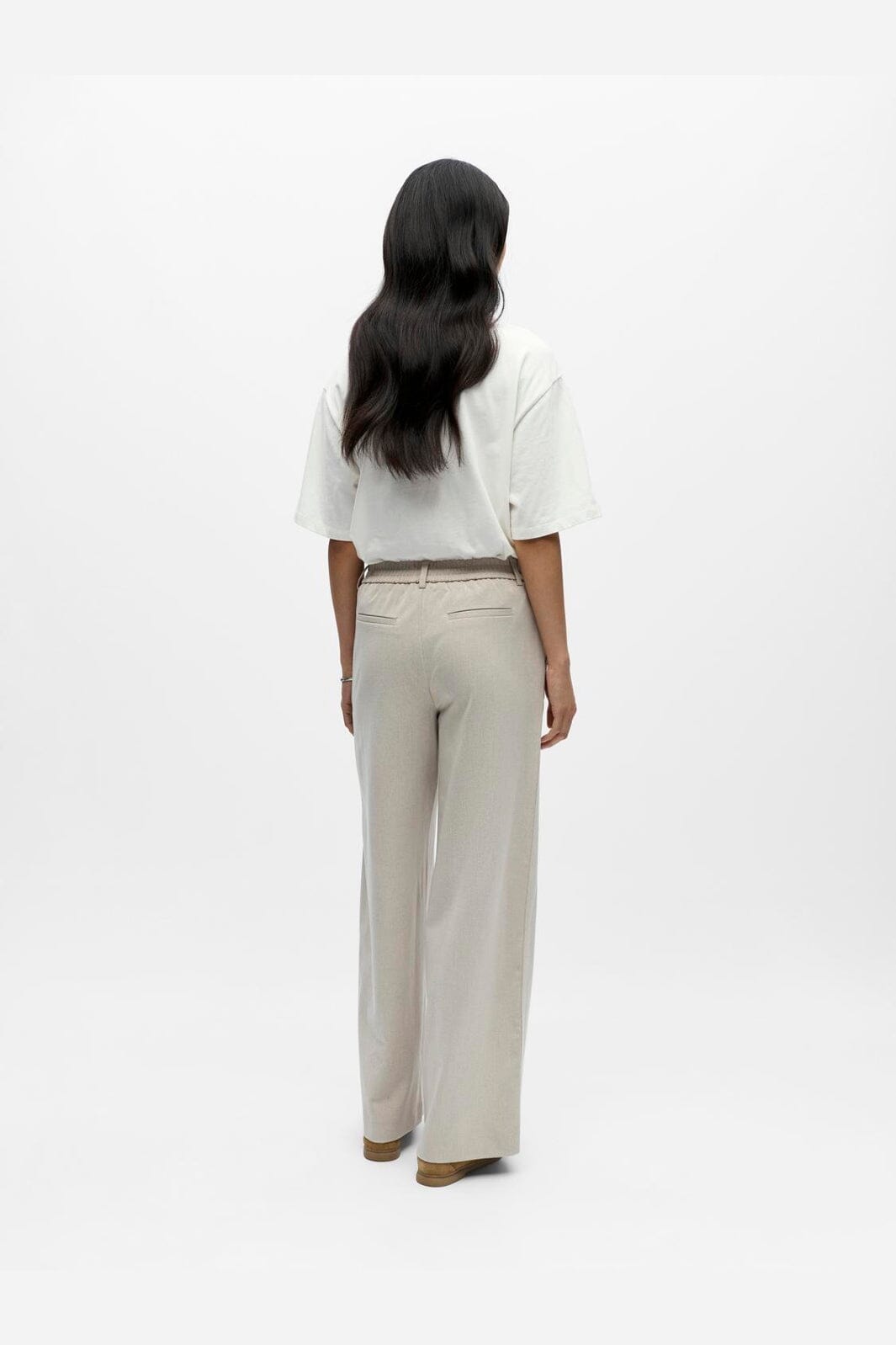 Object - Objlisa Wide Pant - 4932609 Humus Melange