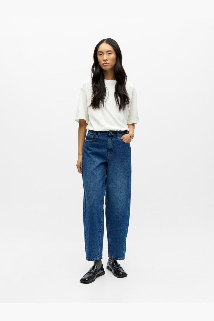 Object - Objmiu Zoe Barrel Ankle Jeans - 4930703 Medium Blue Denim