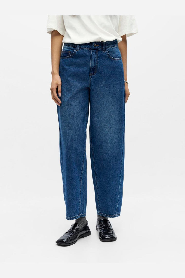 Object - Objmiu Zoe Barrel Ankle Jeans - 4930703 Medium Blue Denim