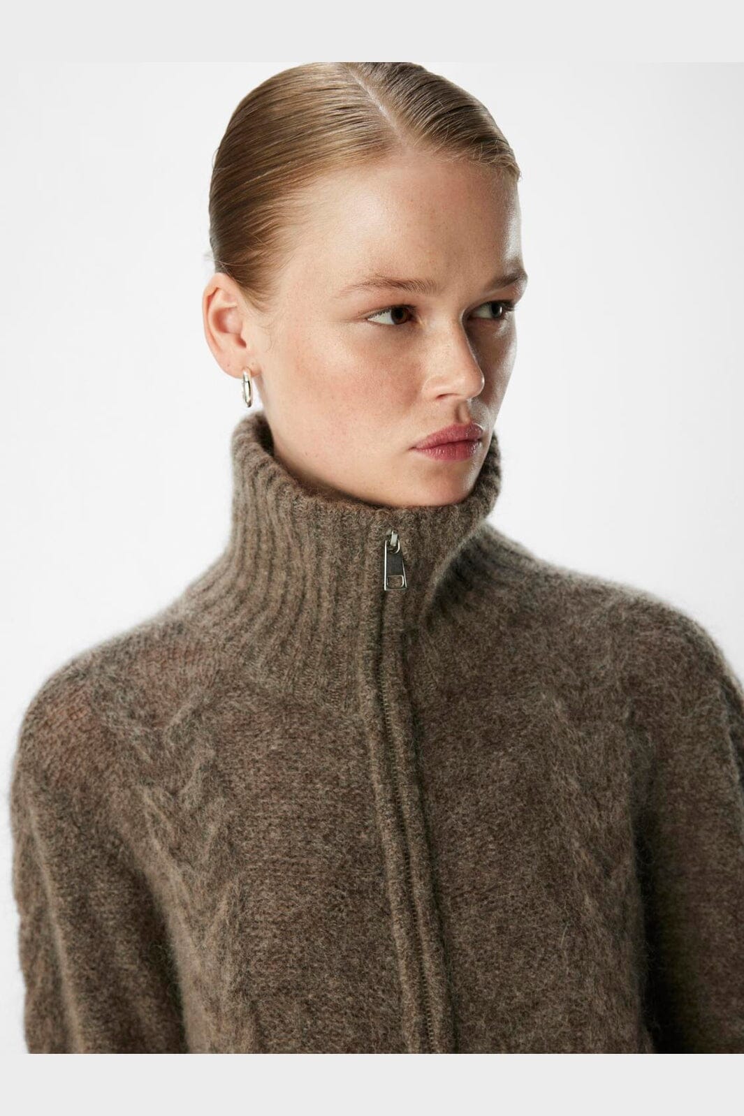 Object - Objnete Lo Knit Cardigan - 4601882 Morel Melange