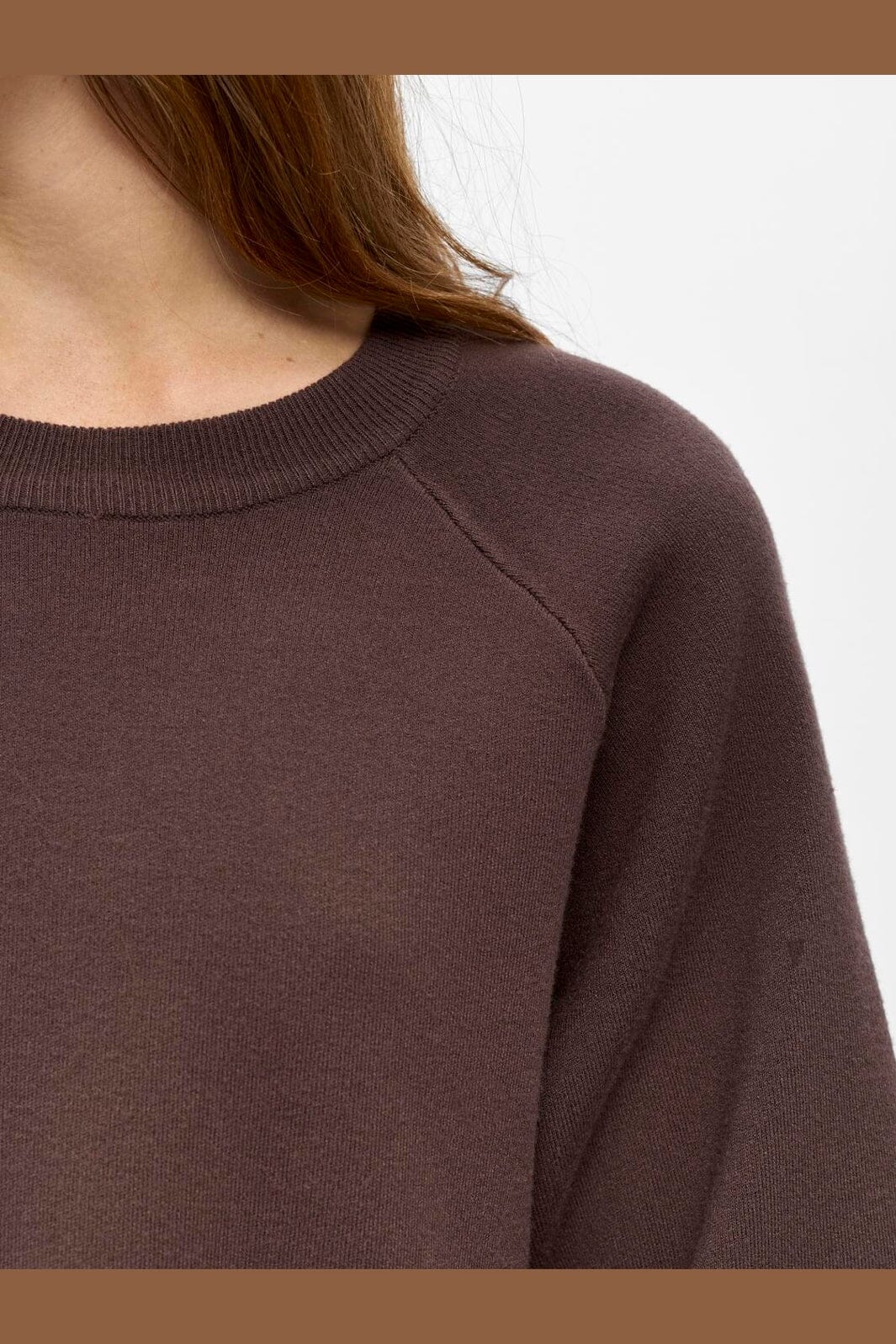 Object - Objreynard 2/4 Knit Pullover - 5103933 Seal Brown