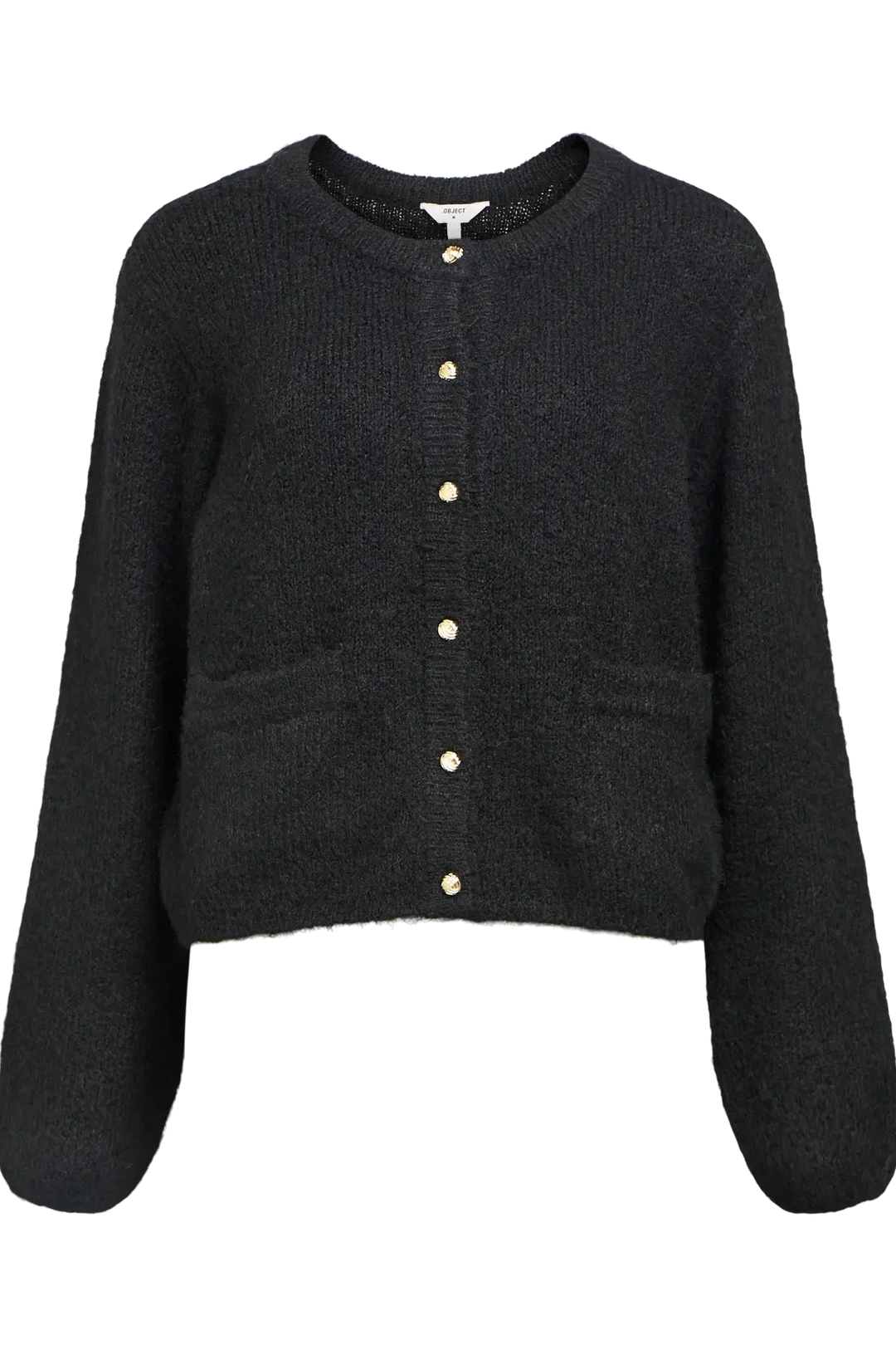 Object - Objsaggia Re L/S Knit Cardigan - 4789485 Black Cardigans 