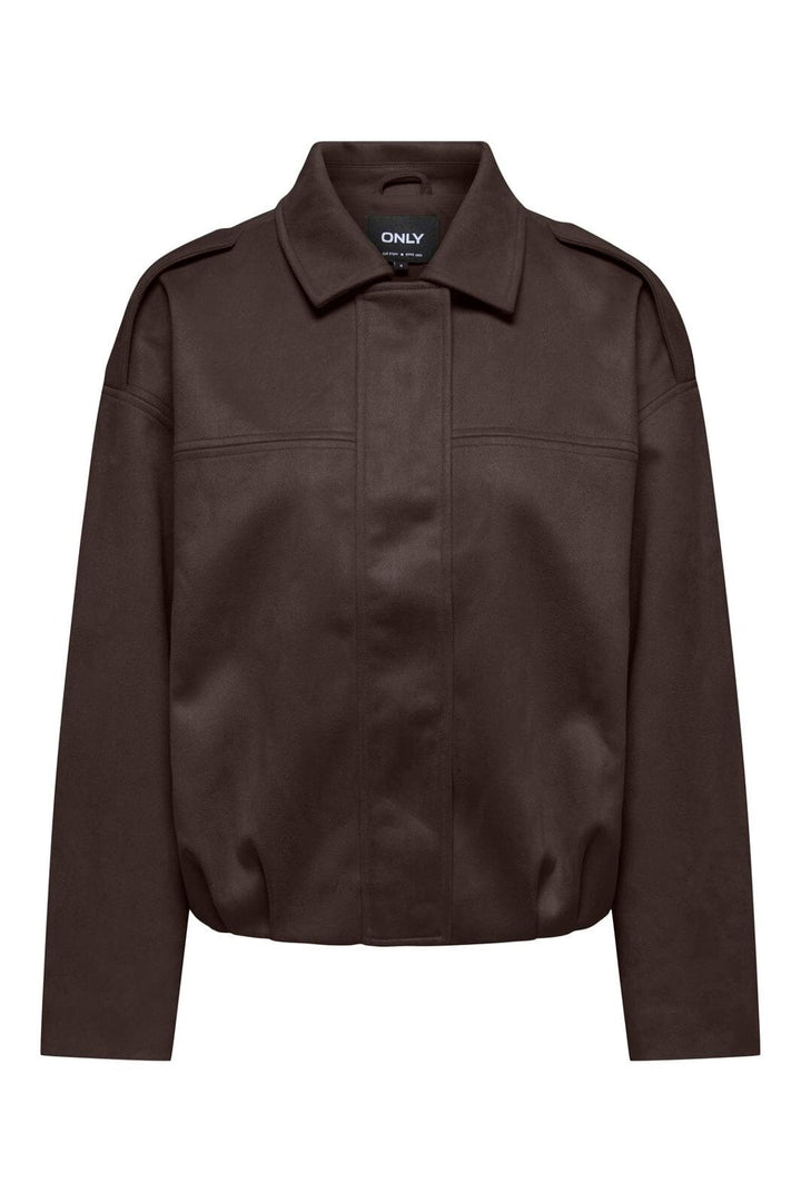 Only - Onlamber Faux Suede Jacket - 5100033 Coffee Bean