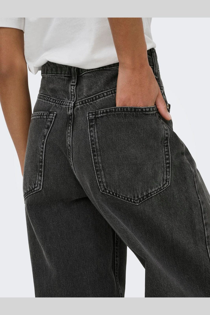 Only - Onlamber Lw Destroy Ovs Baggy Dot - 5016898 Washed Black