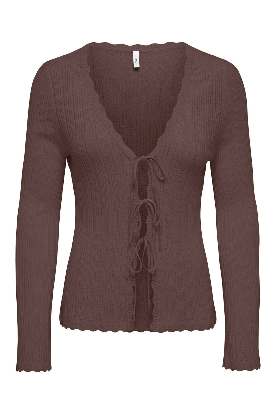 Only - Onlarona Ls V-Neck Struc Cardigan Cc Knt - 5082605 Chocolate Martini