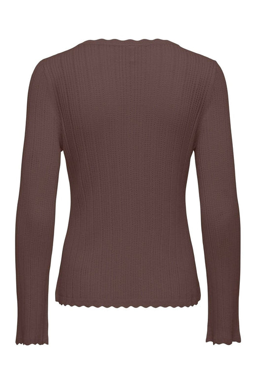 Only - Onlarona Ls V-Neck Struc Cardigan Cc Knt - 5082605 Chocolate Martini