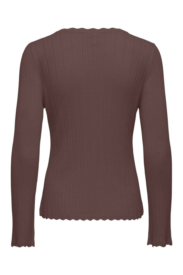 Only - Onlarona Ls V-Neck Struc Cardigan Cc Knt - 5082605 Chocolate Martini