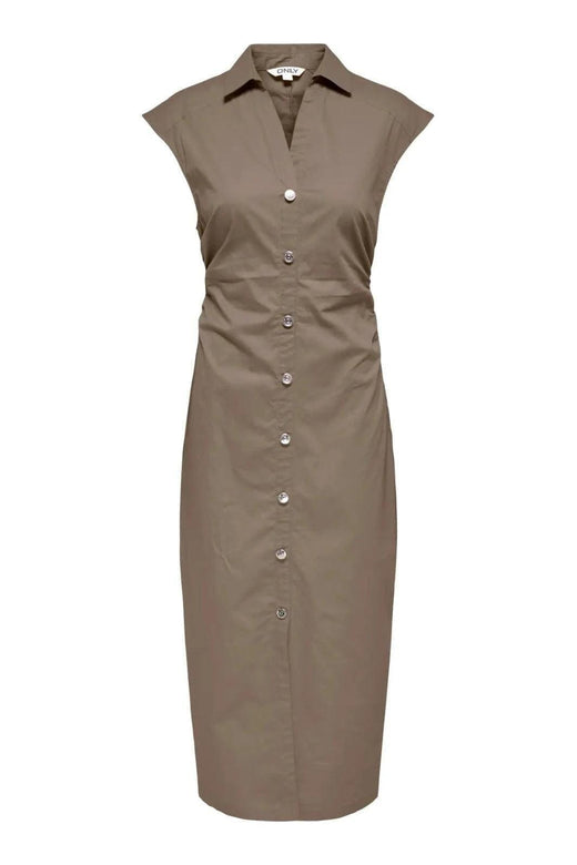 Only - Onlbabe-Zora Capsleeve Midi Dress - 5047761 Walnut Kjoler 