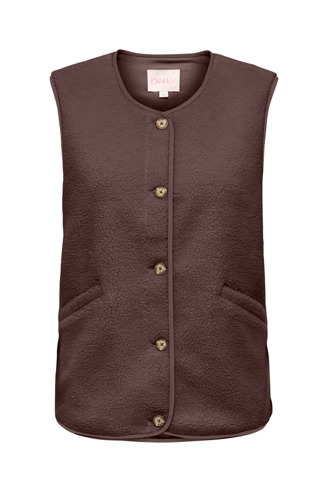 Only - Onlbaby Teddy Vest - 5100911 Chocolate Martini