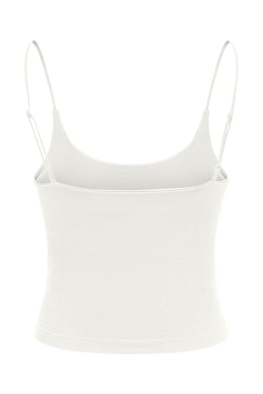 Only - Onlbella Seamless V-Neck Crop Top Acc - 5096416 Cloud Dancer