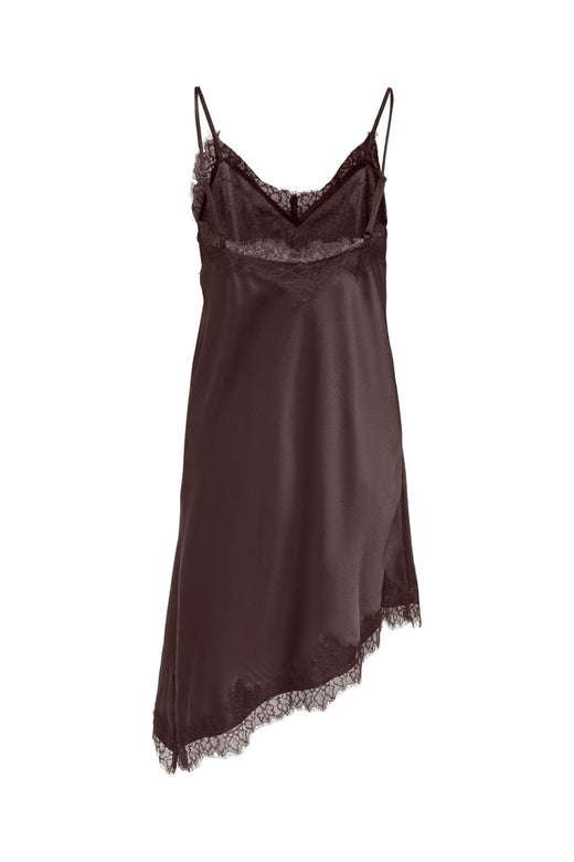 Only - Onlbella Strap Satin Lace Dress - 5182292 Coffee Bean