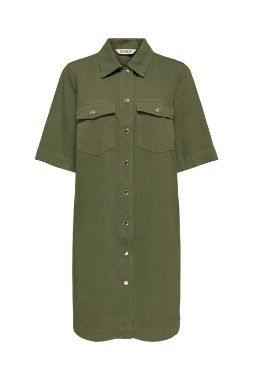 Only - Onlbelle-Silla S/S Button Dress - 5120414 Kalamata