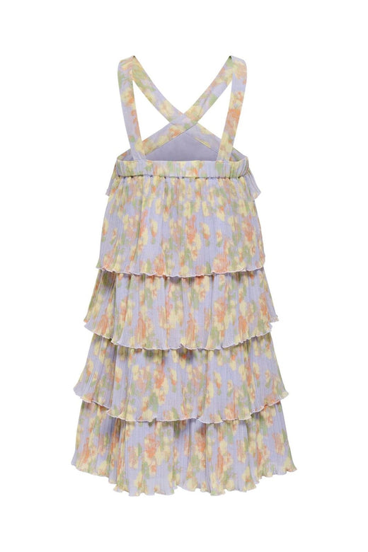 Only - Onlbelna S/L Frill Short Dress - 5110383 Sweet Lavender Blurry Flower