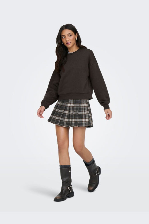 Only - Onlbest L/S Crew Neck Swt - 4807234 Chocolate Torte