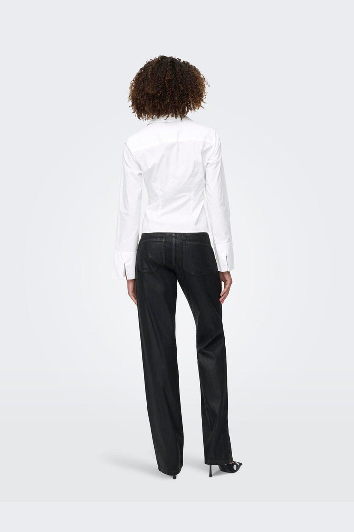 Only - Onlbeya Ls Fitted Hook Shirt - 4942456 Bright White