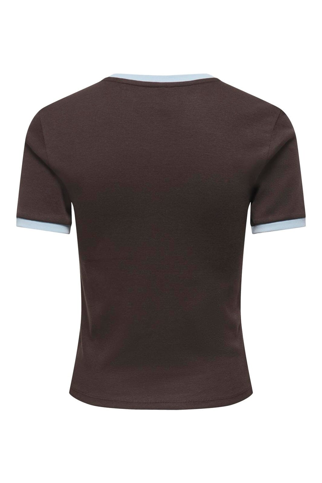 Only - Onlbina S/S Short Top Solid - 5189714 Chocolate Torte Cashmere Contrast