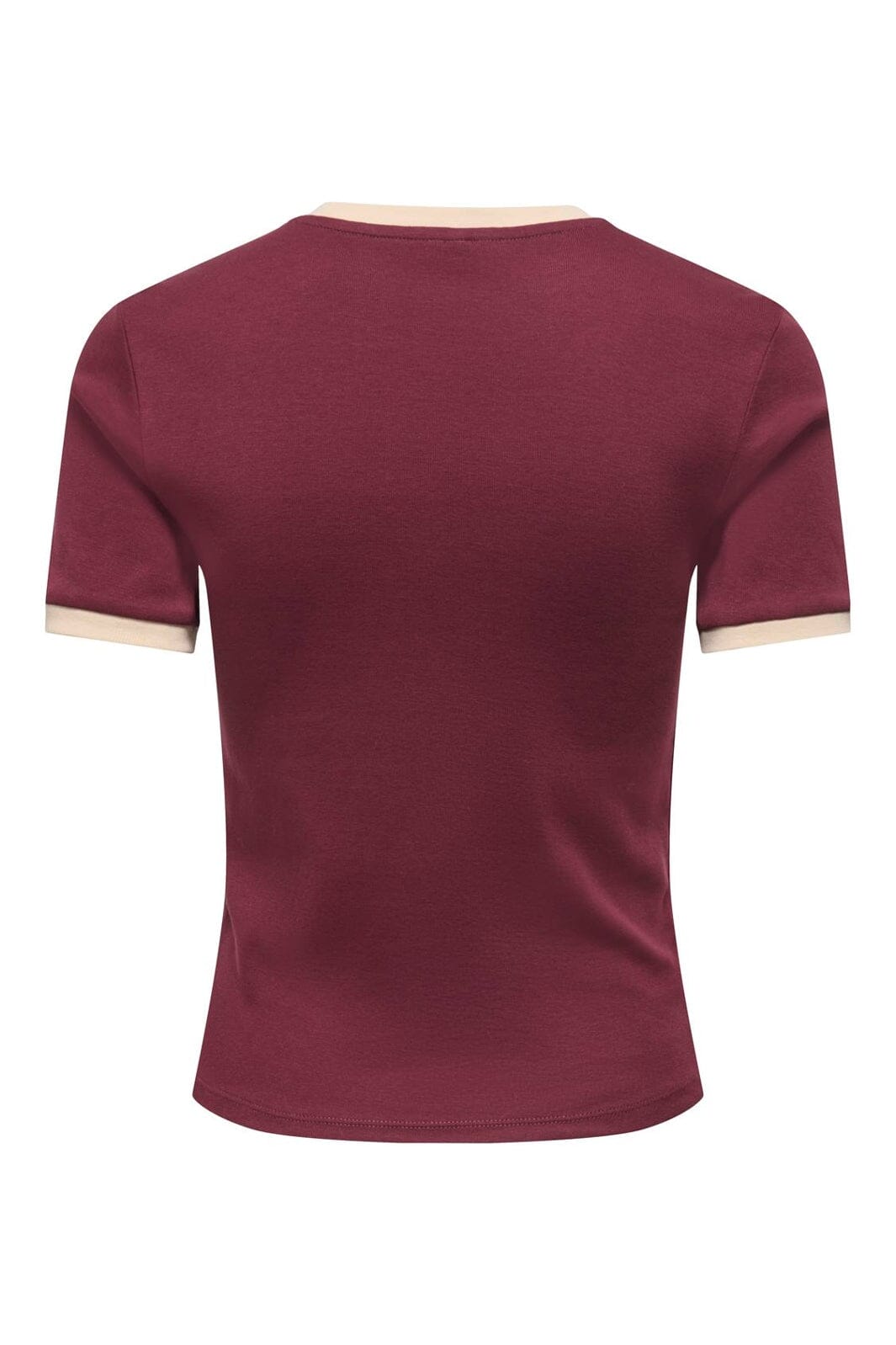 Only - Onlbina S/S Short Top Solid - 5189718 Windsor Wine Biscotfi Contrast