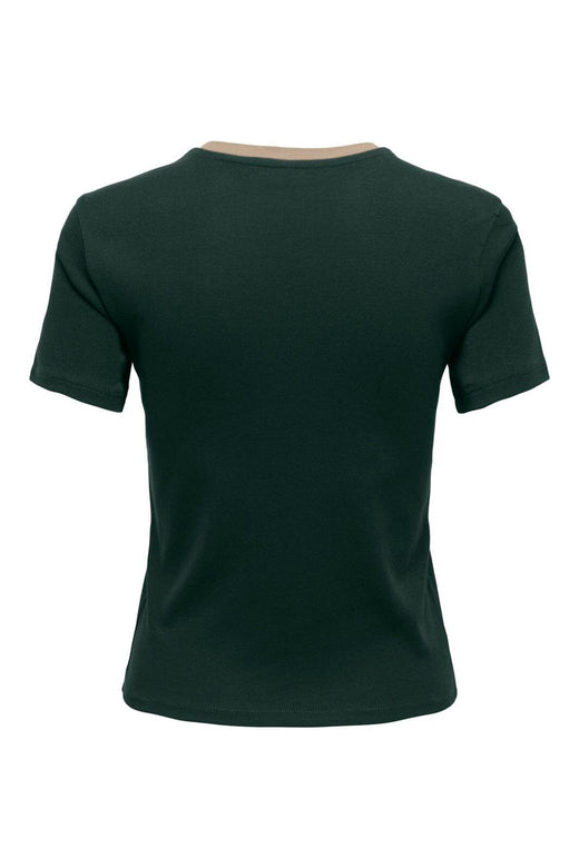 Only - Onlbina S/S Short Top Solid - 5209941 Scarab Biscotfi Contrast