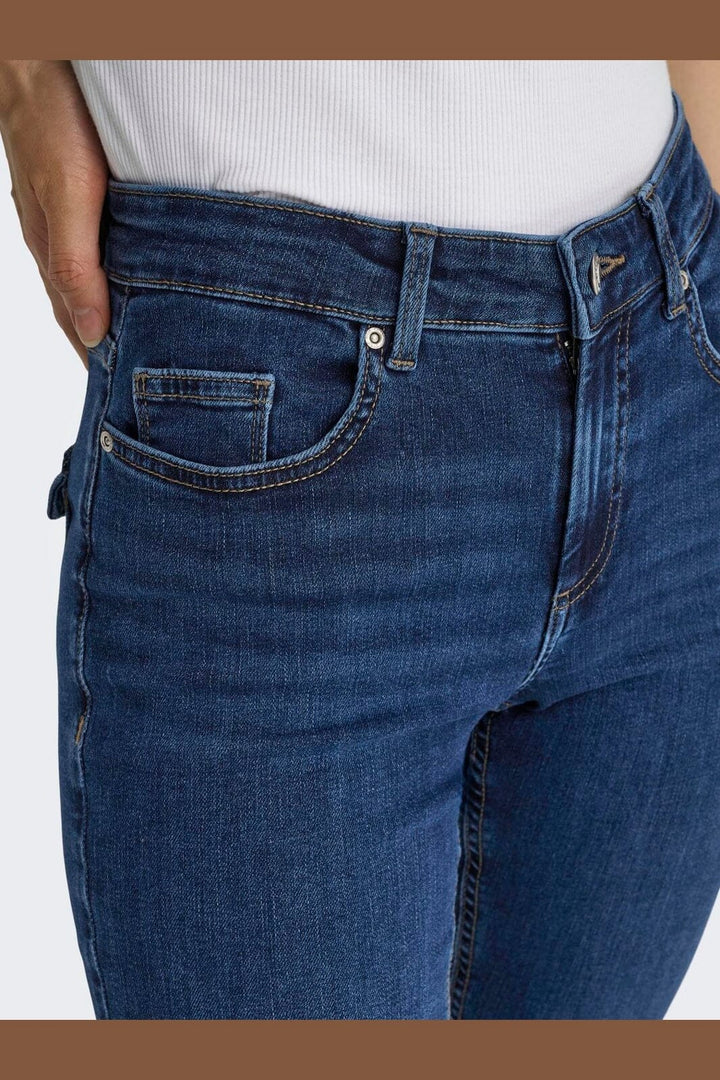 Only - Onlblush B-Poc Flared Pim134 - 5000266 Dark Blue Denim