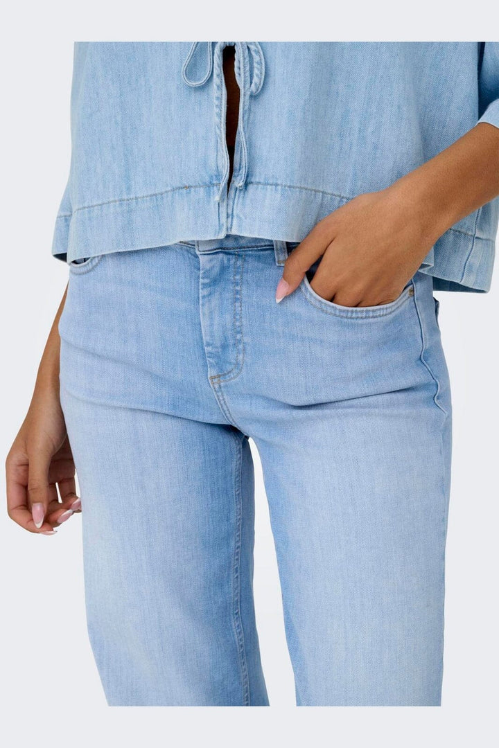 Only - Onlblush Mid Straight Rea828 - 4921487 Light Blue Denim