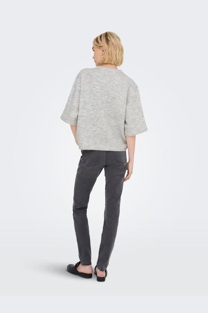 Only - Onlcamilla S/S Cardigan Knt - 4758829 Light Grey Melange