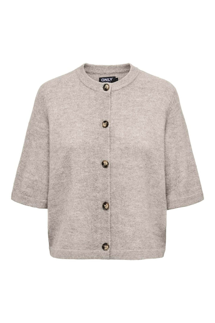 Only - Onlcamilla S/S Cardigan Knt - 5101185 Pumice Stone Melange