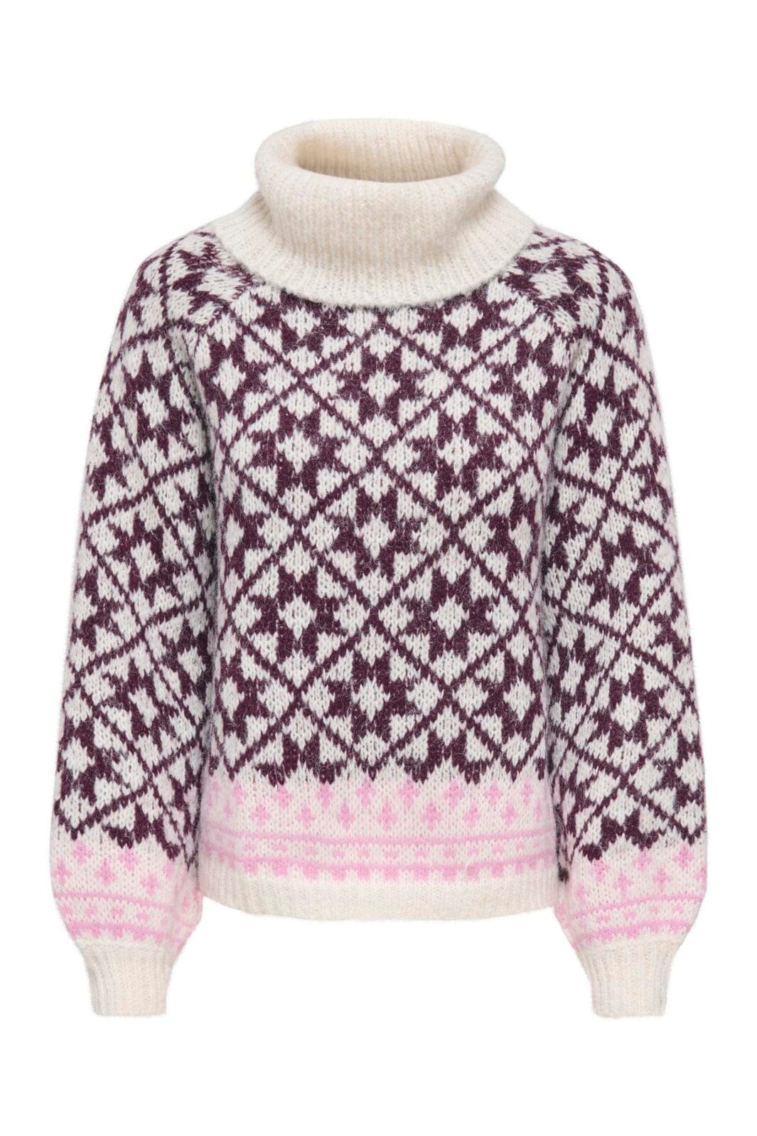 Only - Onlcaro Ls Rollneck Cc Knt - 5020732 Birch Fig/Cyclamen