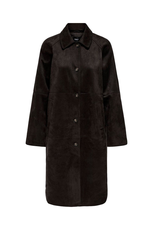 Only - Onlcarolina Long Faux Suede Coat - 5140394 Java