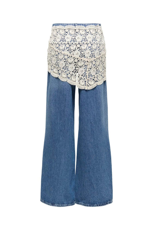 Only - Onlcarrie Reg Crochet Des Wide Dot - 5102334 Medium Blue Denim Crochet Belt