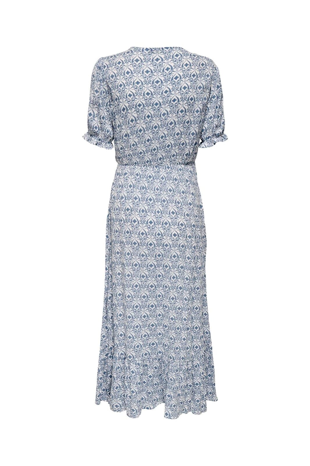 Only - Onlchianti S/S Long Dress - 4758861 Cloud Dancer Smith Blue Graphic