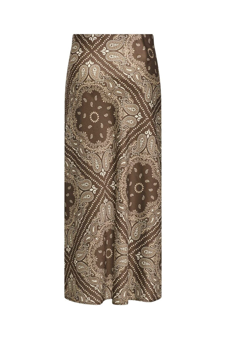 Only - Onlchigo Ankel Satin Skirt - 5086364 Chicory Coffee Bandana