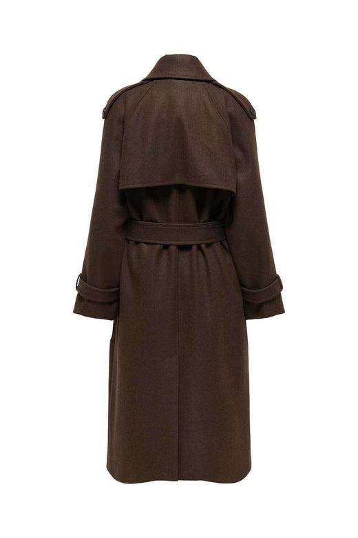 Only - Onldear-Trillion Long Belt Coat - 4961034 Chocolate Brown Melange