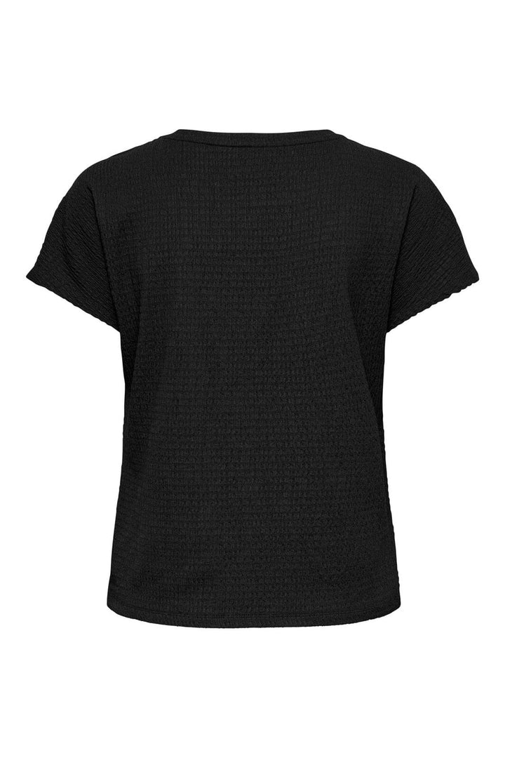 Only - Onldebbie S/S Detail Top Cc - 5101392 Black