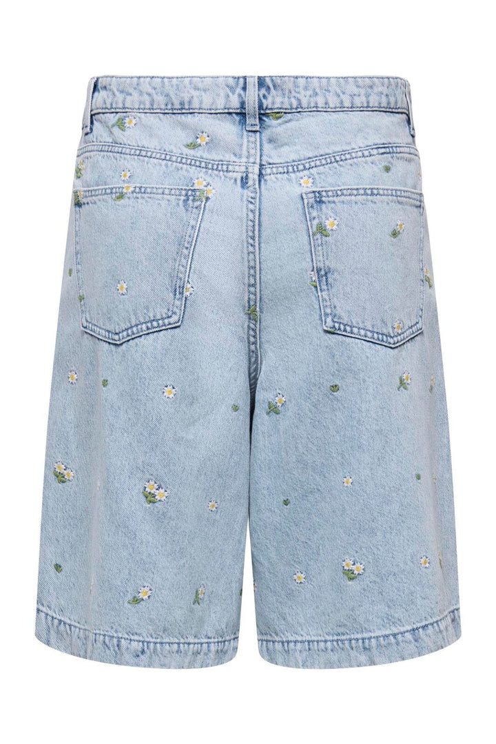 Only - Onldorsi-Cassie Emb Long Shorts Akm - 5031107 Light Blue Denim
