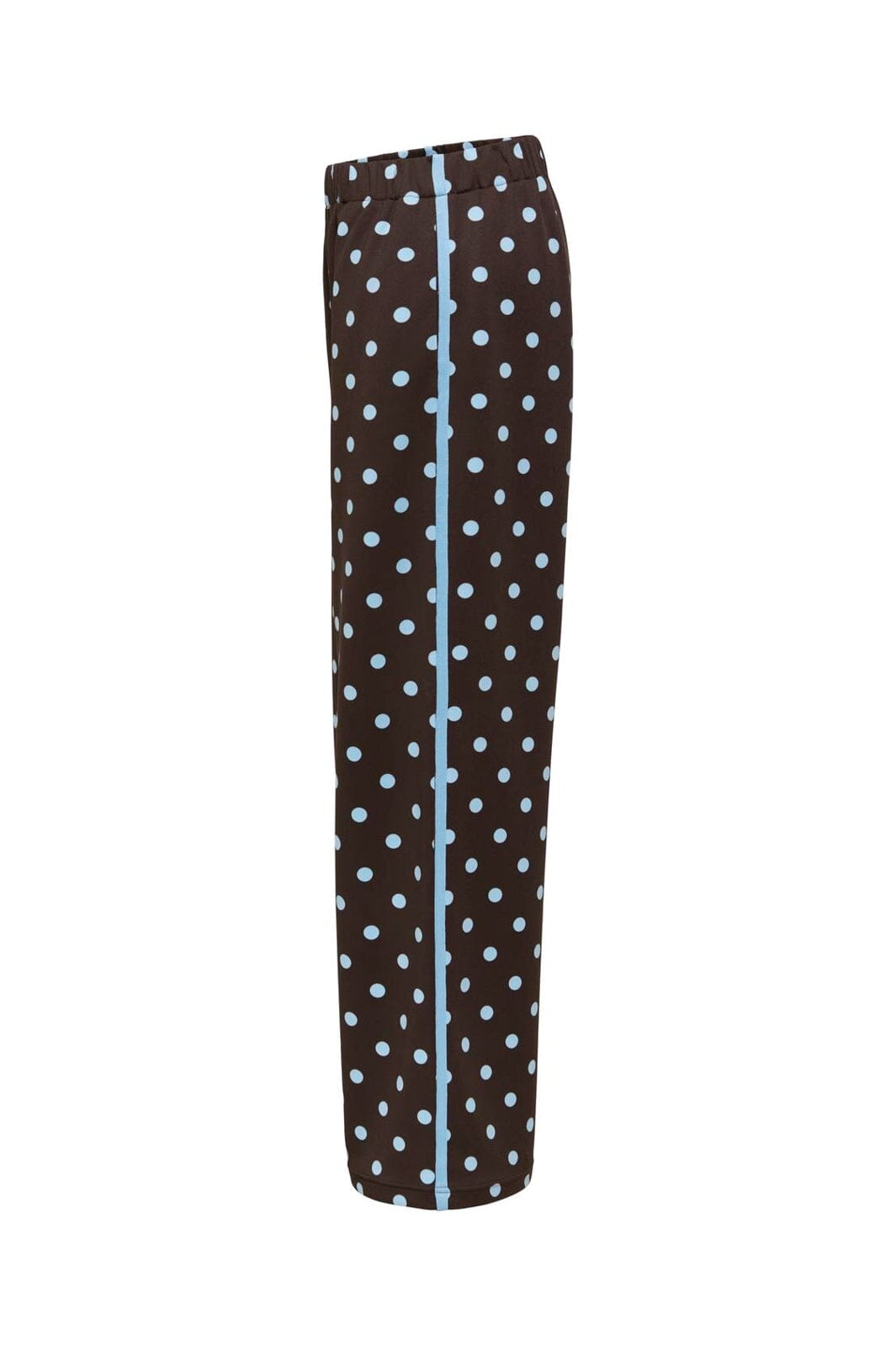Only - Onldotier Panel Wide Pant - 5265242 Coffee Bean Cashmere Blue Dots + Panel