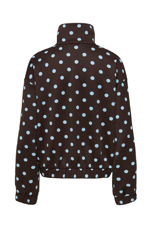 Only - Onldotier Zip Jacket - 5265253 Coffee Bean Cashmer Blue Dots + Panels