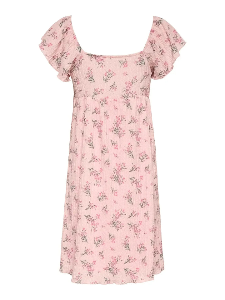 Only - Onldua Frill Sleeve Dress - 5065813 Pale Lilac (Cindy) Floral Laurel Whreat Kjoler 
